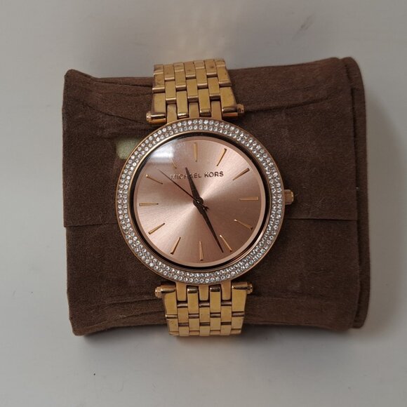 Michael Kors Darci Three-Hand Rose Gold-Tone Women's Watch MK3192 Quartz 7 Inch - Picture 1 of 16